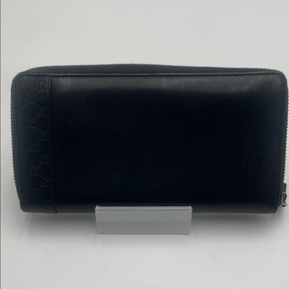 Low start EUC Gucci Black Leather Zip Wallet - Picture 4 of 8